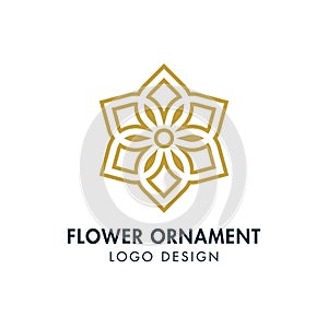 Flower Ornament Logo Vector Design Template. Editable Vector eps 10.