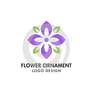 Flower Ornament Logo Vector Design Template. Editable Vector eps 10.