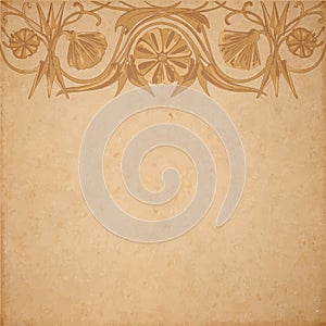 Flower parchment background