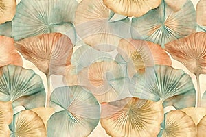 Flower pattern background, delicate pastel floral wallpaper, illustration, generative AI