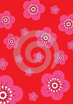 Flower Pattern Background Set