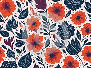 Flower pattern design vector illustration. floral pattern