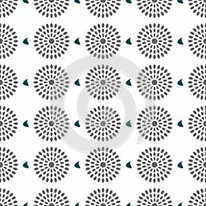 The flower pattern design in white background photo