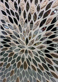 A flower pattern made of triangular mirrors