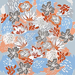 Flower pattern, ornamental background