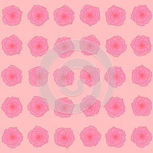 Flower pattern: pink buds of roses on light peach background, beautiful spring pattern.