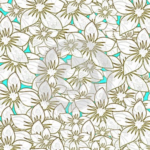 Flower pattern wallpaper seamless repeatedly flowers design Flora design beautiful