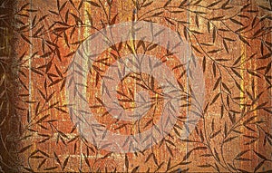 Flower pattern on wood texture