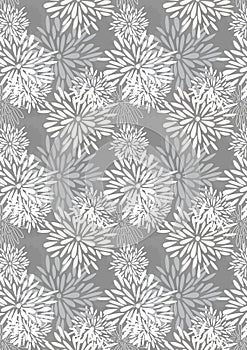 Flower petal pieces growing seamless pattern