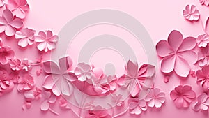 flower petals frame with a copy space