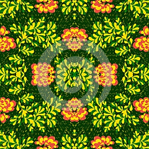 Flower petals on a green background vector illustration