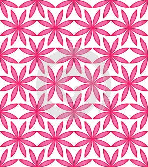 Flower pink full symmetry seamless pattern