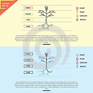 Flower plant infographic analogy