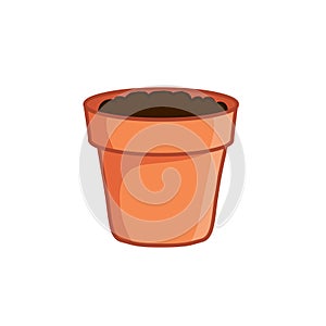 Flower pot with mud