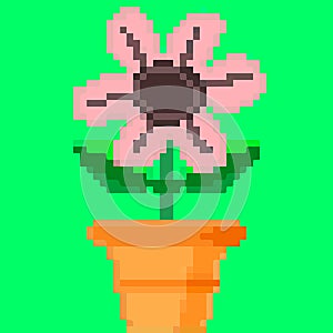 Flower in a pot, pixel art and creating your own garden