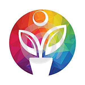 Human Growth Vector Logo.