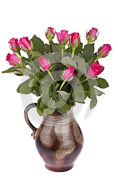 Flower pot with roses