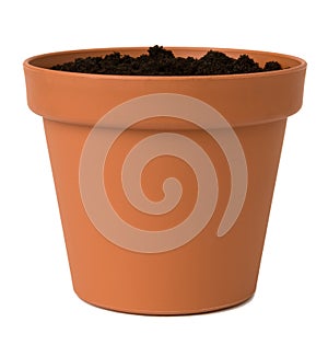 Flower pot with soil