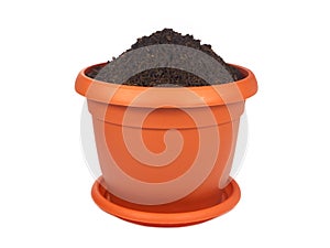 Flower pot with soil