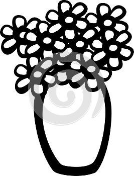 Flower pot vase vector illustration