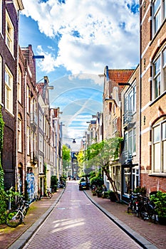 The Binnen Vissersstraat in Amsterdam, Holland