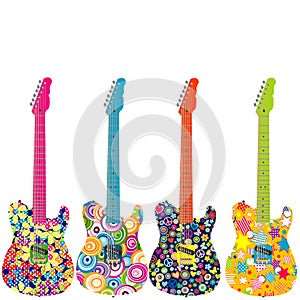 Flower power electric guitars