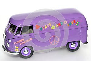 Flower power toy VW bus