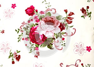 Flower Printed Fabric - Rose Printed Fabric