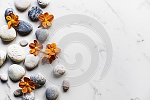 Flower rock healthy aroma balance tranquility photo