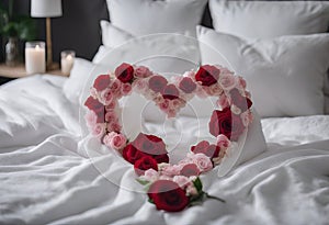 flower rose Beautiful looking folding towel heart design bed Hotel