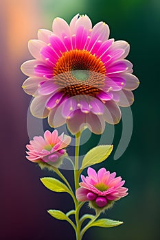 A close up of a pink colour flower, Ai Genareted.