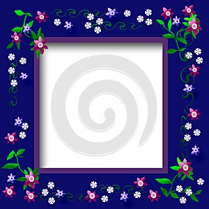 Flower scrapbook frame