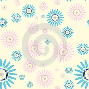 Flower seamless repeating vector pattern