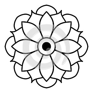 Flower-shaped mandala