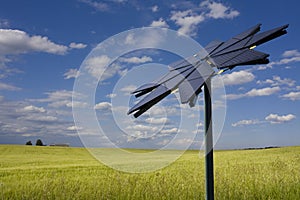 Flower shaped solar panel photo