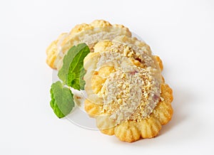 Flower-shaped spritz cookies