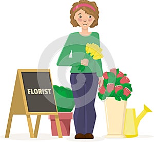 Flower shop illustration