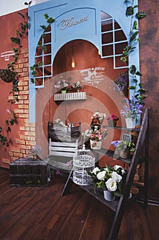 Flower shop - stylized in the studio location