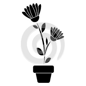 Flower silhouette vector