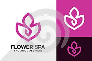 Flower Spa Logo Design, Brand Identity Logos Designs Vector Illustration Template