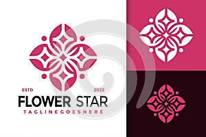 Flower Star Spa Logo Design, brand identity logos vector, modern logo, Logo Designs Vector Illustration Template