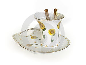 Flower tea cup