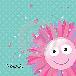 Flower Thank You Card