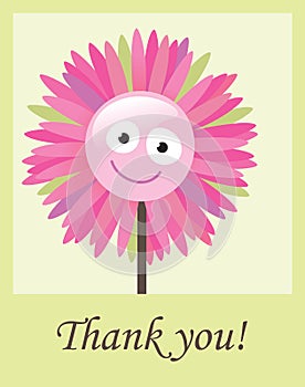 Flower thank you card