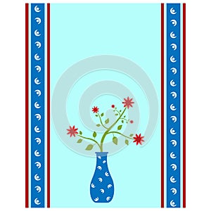 Flower vase card