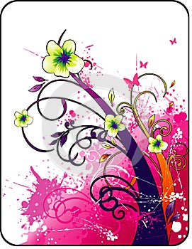 Flower vector composition