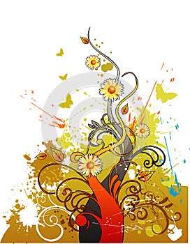 Flower vector composition