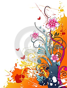 Flower vector composition