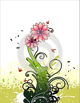 Flower vector composition