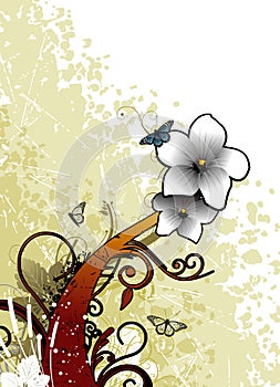 Flower vector composition